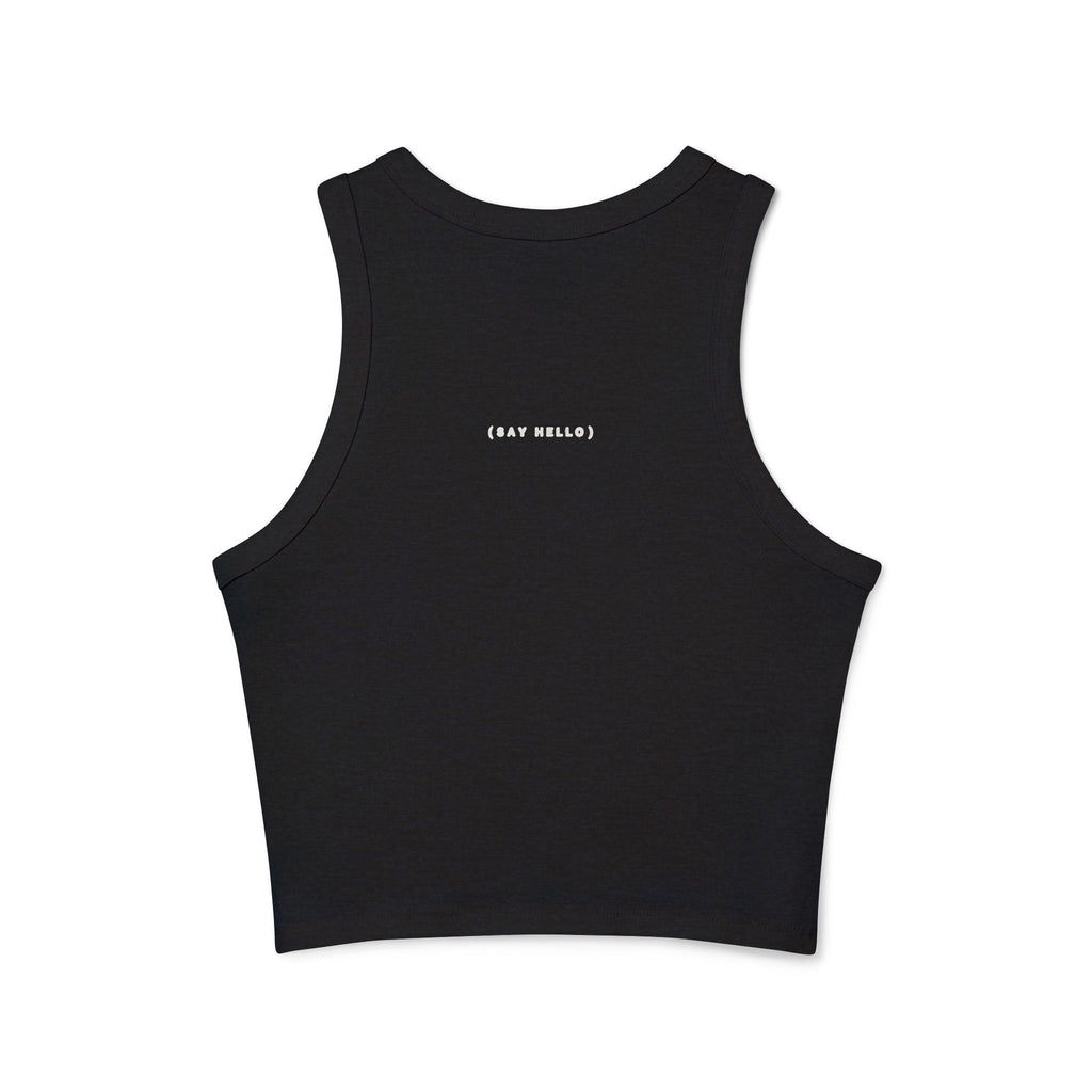 OG Logo Women's Friendly Crop Micro Rib Racer Tank Top