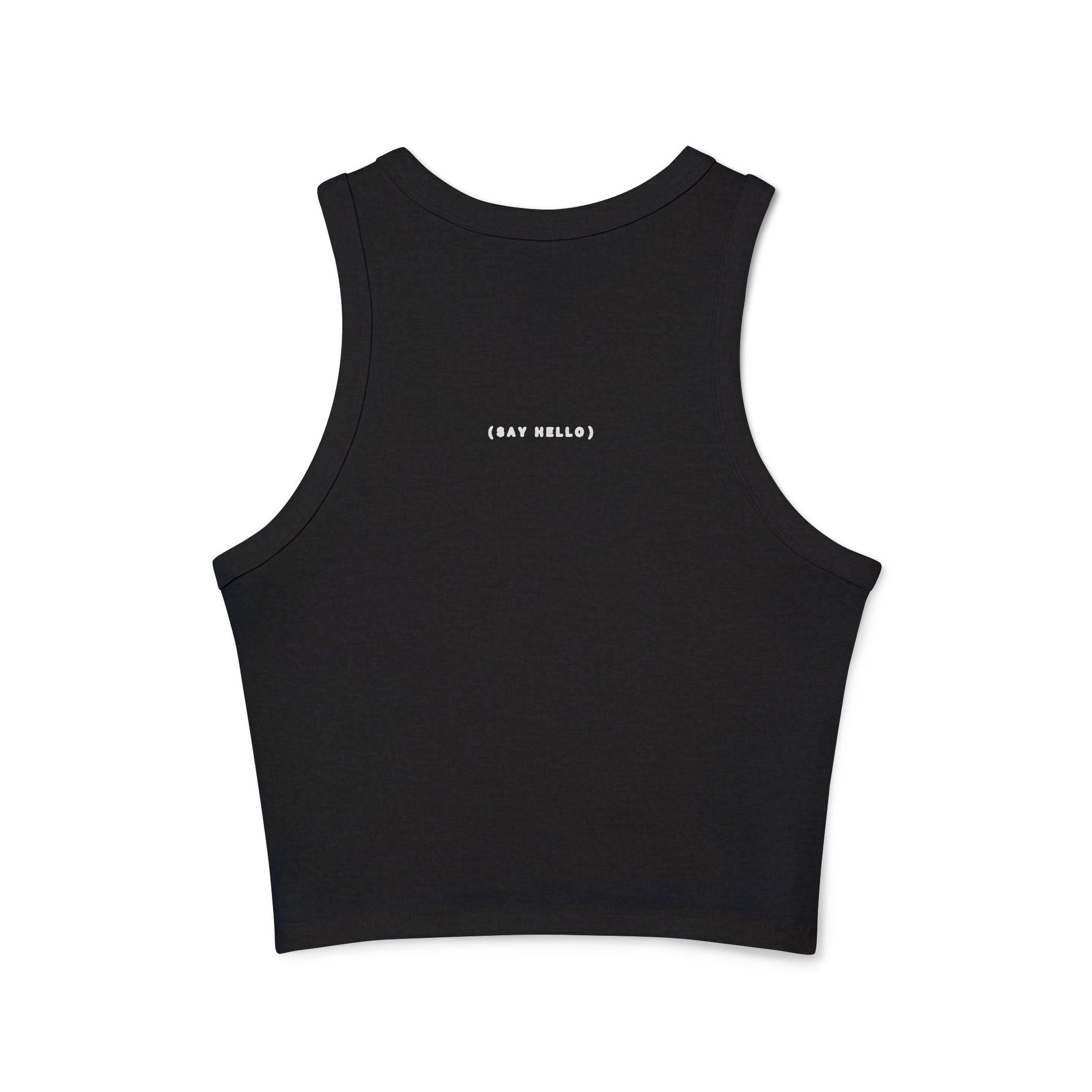 OG Logo Women's Friendly Crop Micro Rib Racer Tank Top