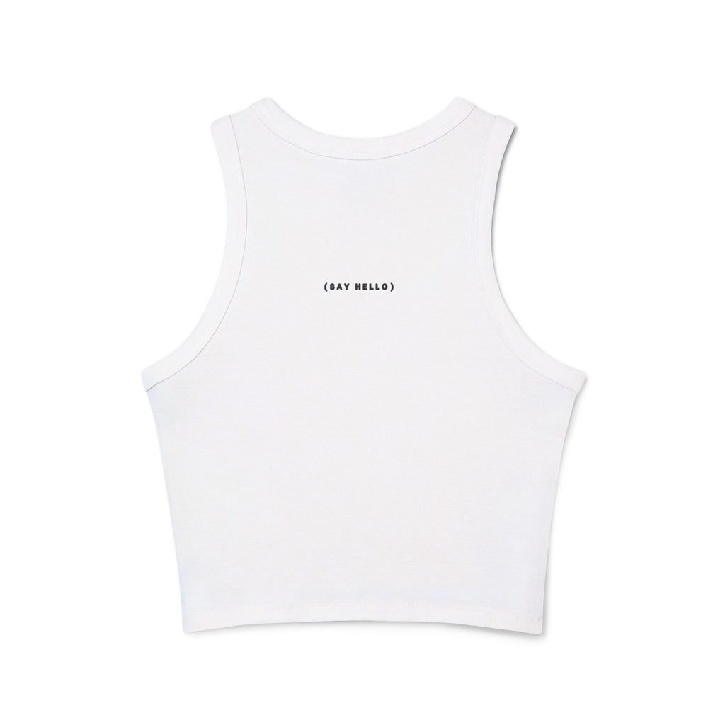 OG Logo Women's Friendly Crop Micro Rib Racer Tank Top