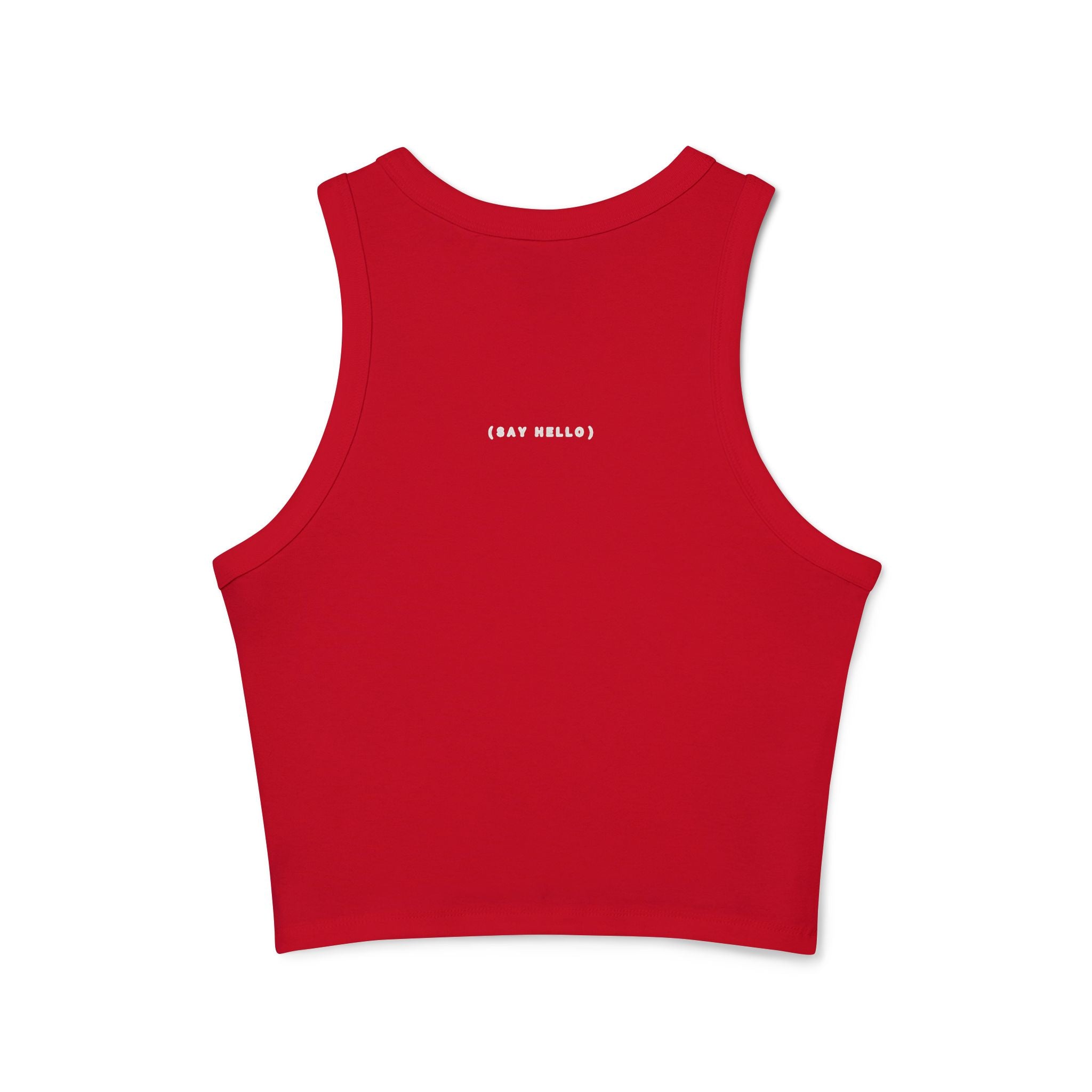 OG Logo Women's Friendly Crop Micro Rib Racer Tank Top